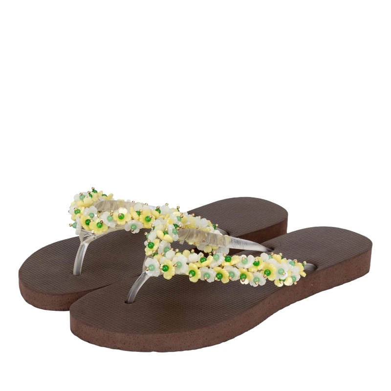 UZURII Flip Flops flip flop Tulum Bloom Yellow mocca(Image 3)