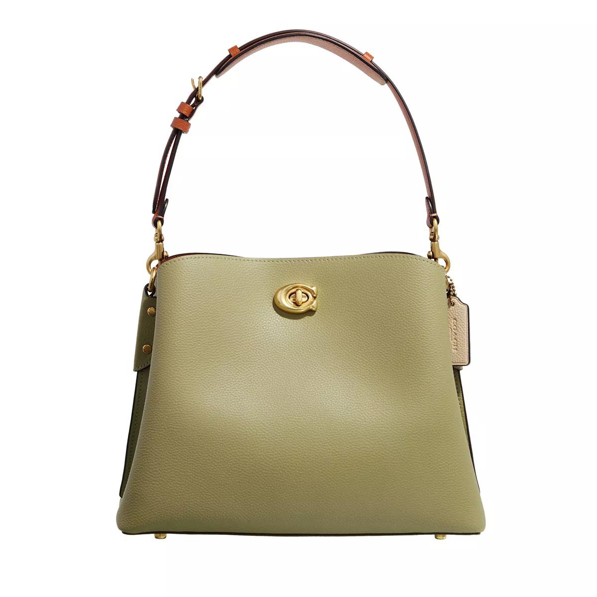 Coach Colorblock Leather With Coated Canvas Signature In Moss Multi ...