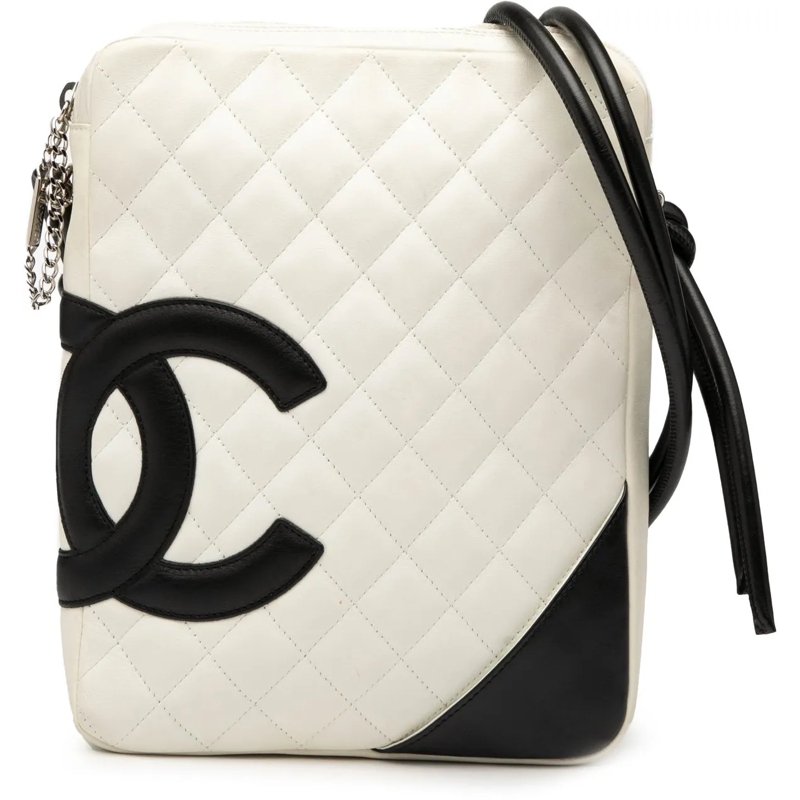Chanel Schultertasche Lambskin Cambon Ligne Crossbody weiß