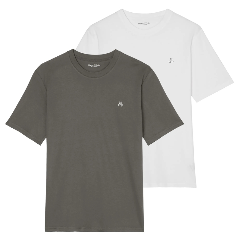 Marc O´Polo Hemd Small-Logo 2er Pack grau