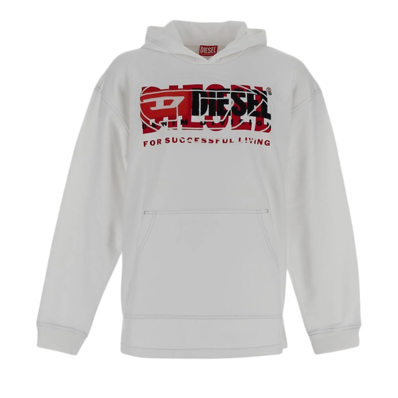 Diesel  Logo Hoodie weiß