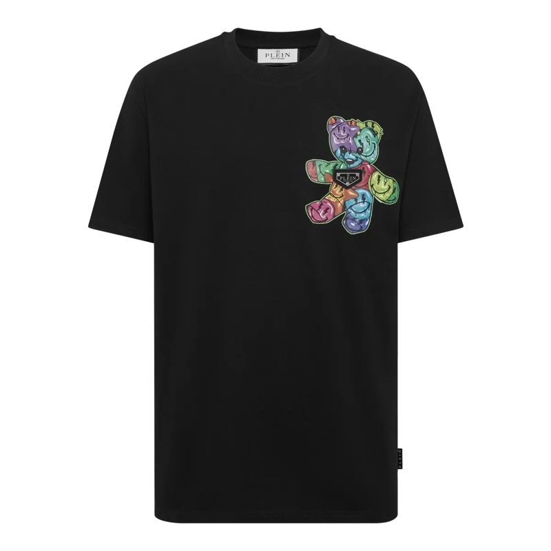 Philipp Plein T-Shirt T-Shirt Rundhalsausschnitt Ss Teddy schwarz