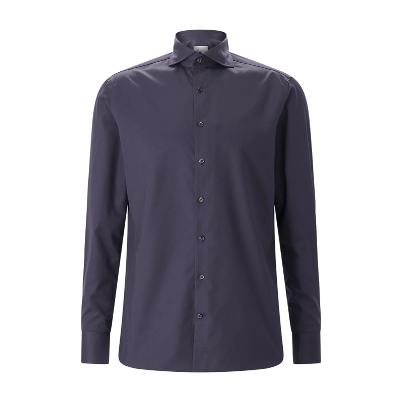 STENSTRÖMS Chemise Regular-Fit Hemd aus Baumwolle dunkelblau