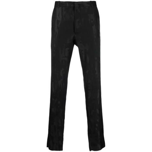 Alexander McQueen  Black Grafitti Jaquard Pants Black