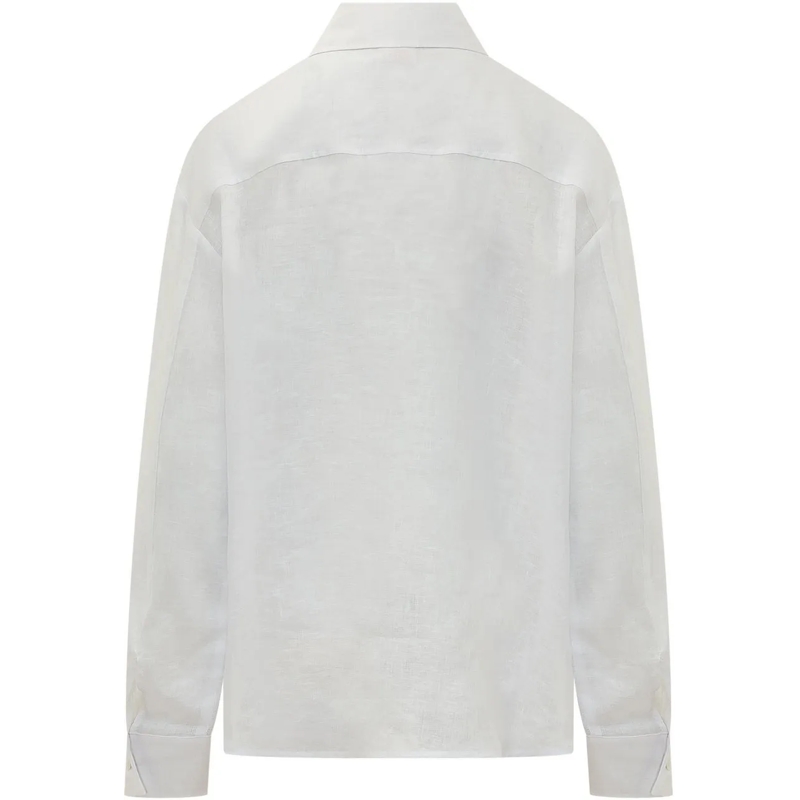 SUNDEK Bluse Camicia con Colletto e Tasca Applicata weiß(Image 2)