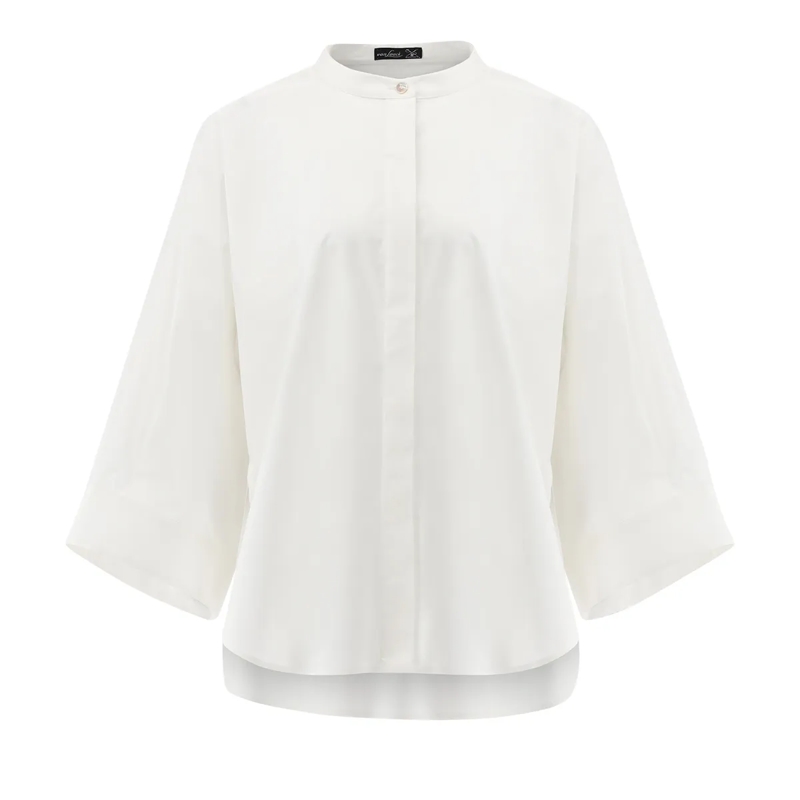 VAN LAACK Bluse Bluse Modern Fit Uni weiss