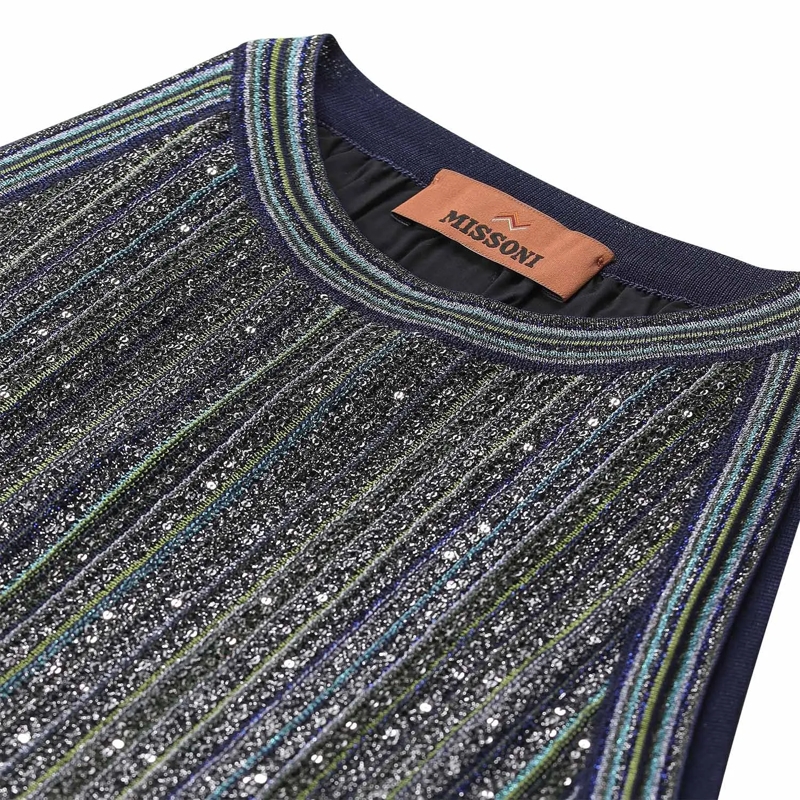 Missoni Maxikleid Maxikleid mit Pailletten grün(Image 3)