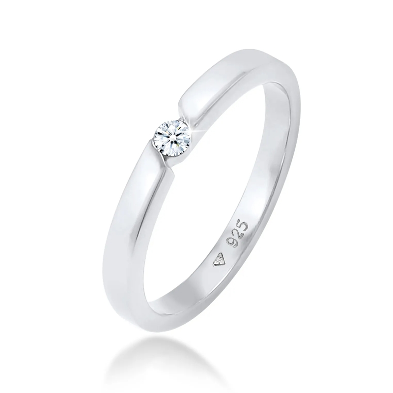 Elli Diamantring Ring Verlobungsring Diamant (0.06 ct.) 925 Silber silber(Image 5)