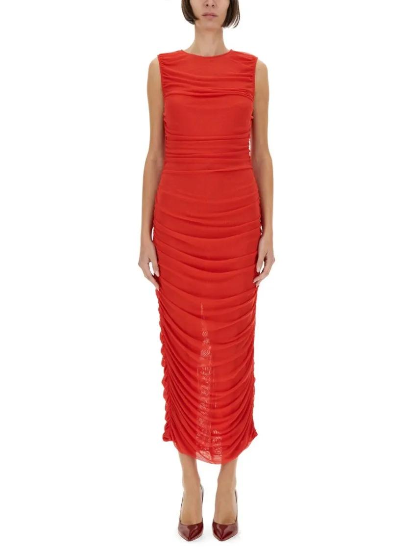 Thumbnail - Rotate - Draped Red Maxi Dress - Größe 34 - rot