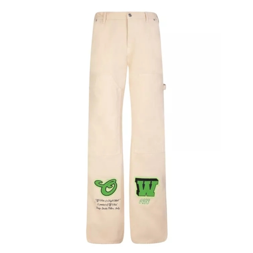 Off-White Carpenter-Style Denim Pants Neutrals Jeans