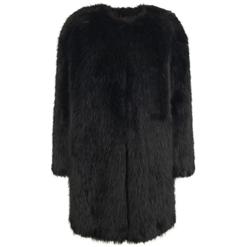 Max Mara  Classic Black Polyester Coat Black