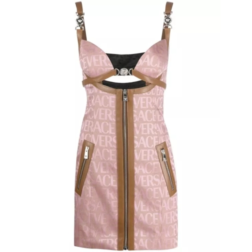 Versace All-Over Pattern Mini Dress Pink 