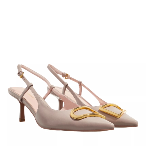 Coccinelle Sling Back Smooth Leather Powder Pink Tacchi