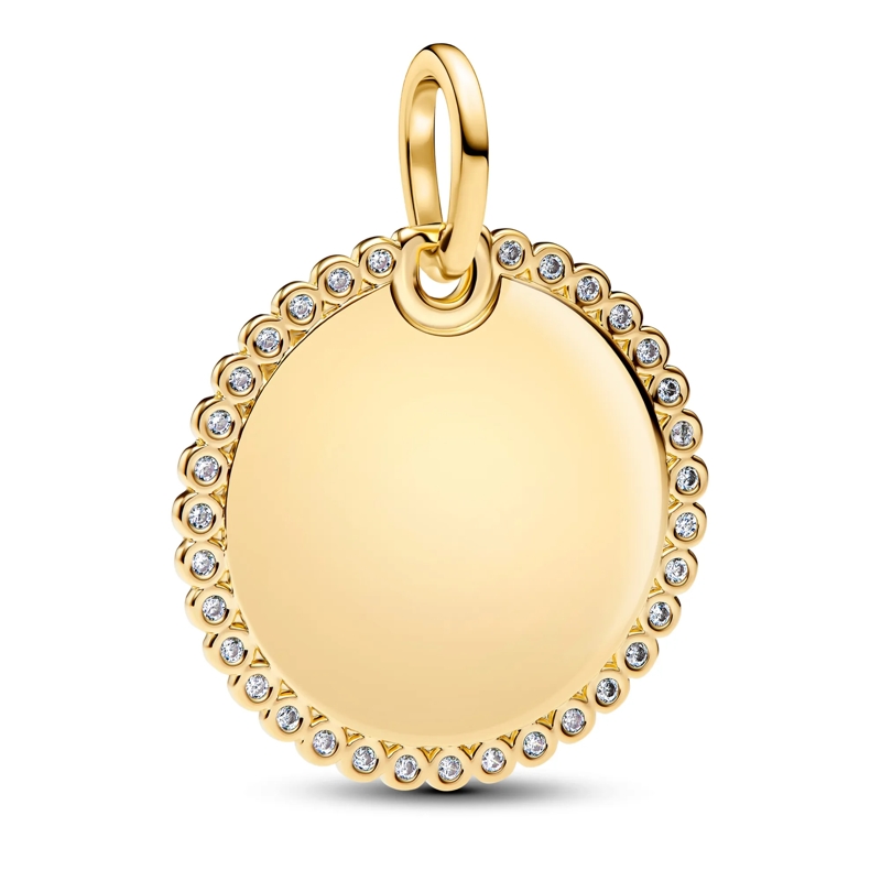 Pandora Anhänger Runder Anhänger 14 Karat Gold
