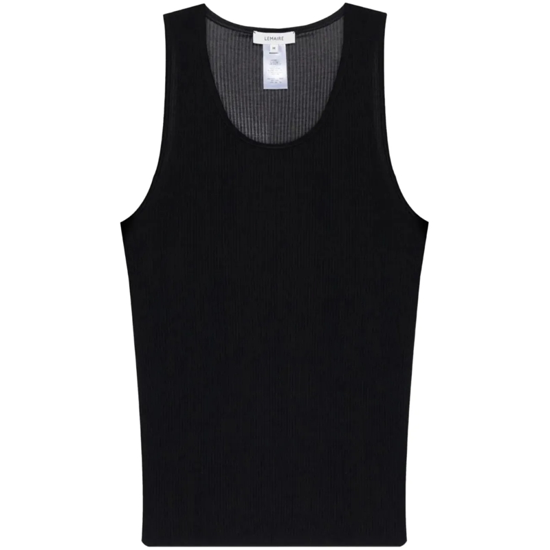 Lemaire T-Shirt Debardeur Granite Black schwarz