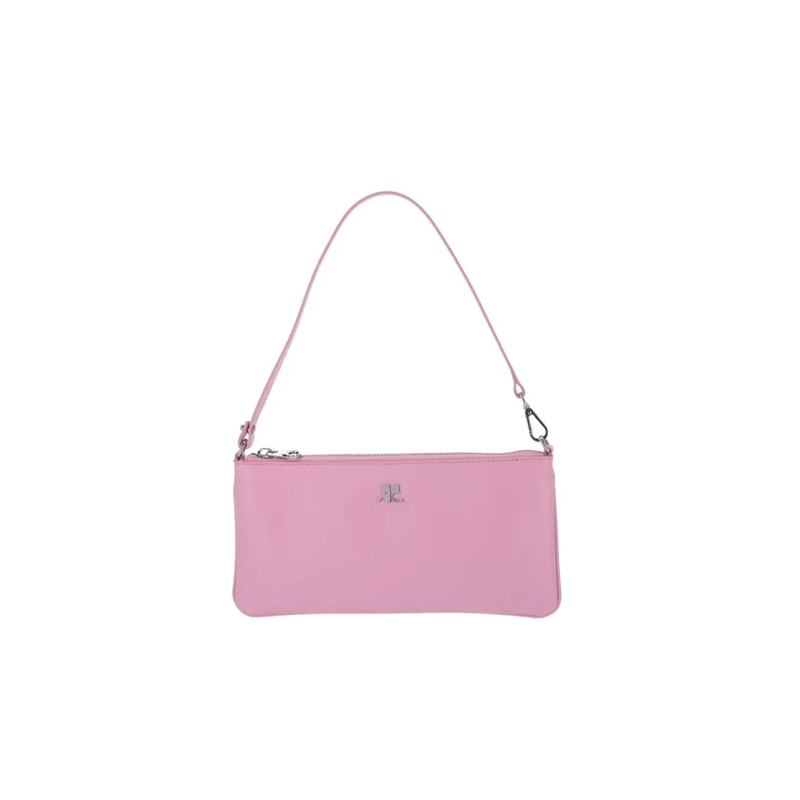 Courrèges Schultertasche Structured Pink Bag With Minimalist Design Pink