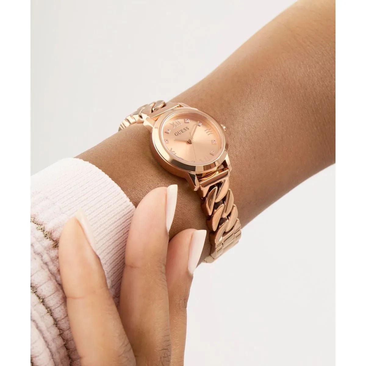 Thumbnail - Guess Uhr - Quarz-Analoguhr Chime - Gr. unisize - in Rosa - für Damen