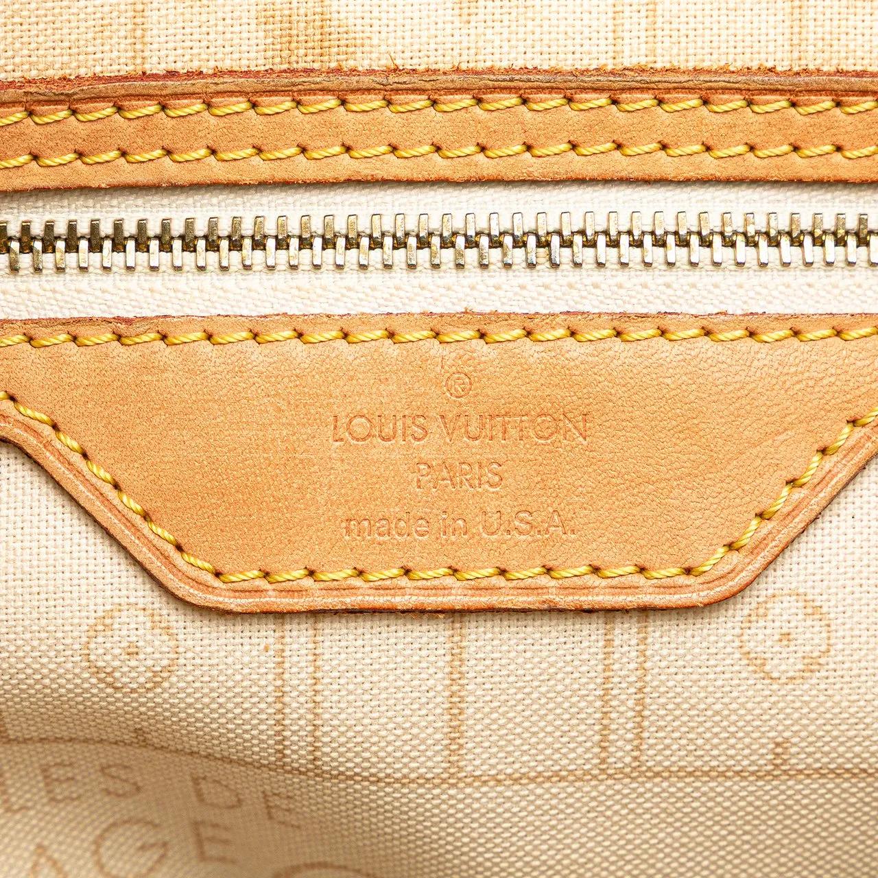 Thumbnail - Louis Vuitton Shopper - Damier Azur Neverfull MM - Gr. unisize - in Weiß - für Damen