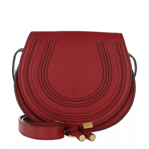 Chloé Marcie Shoulder Bag Small Dahlia Red Borsa saddle