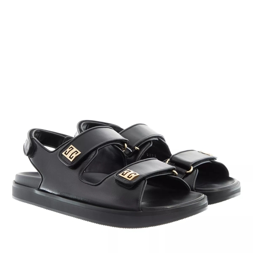 Givenchy 4G Strap Flat Sandals Black Sandaler