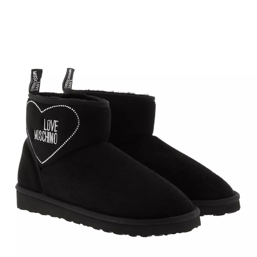 Love Moschino Camoscio Ankle Boot Pl Nero Winter Boot