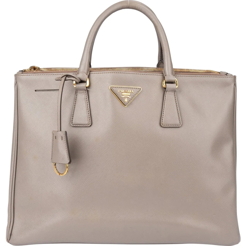 Prada Schultertasche Prada Grey Saffiano Leather Galleria Handbag mehrfarbig