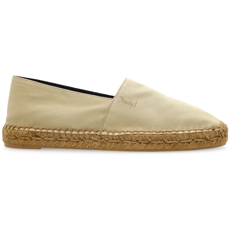 Saint Laurent Low-Top-Sneaker Cassandre Ysl Logo Espadrilles beige