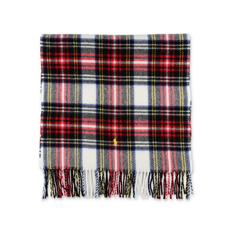 Polo Ralph Lauren Lichtgewicht Sjaal Polo Recycled Wool Tartan Scarf Grey