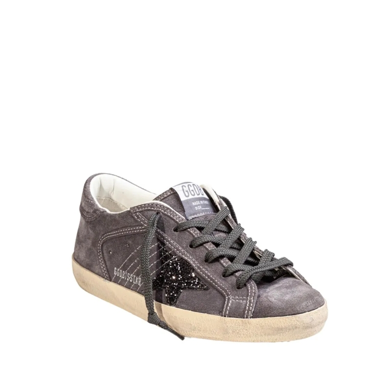 Golden Goose Schnürschuhe Super Star Grey Suede Sneakers Grey(Image 3)