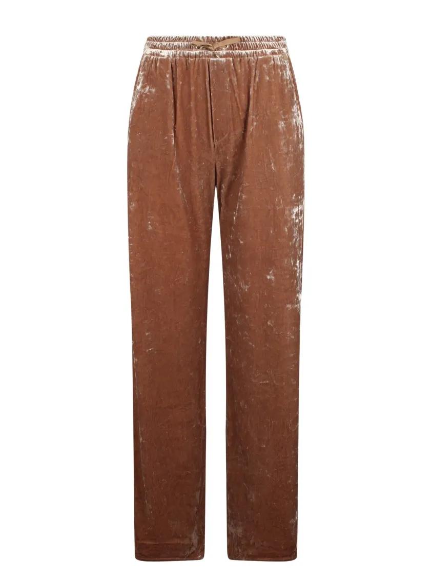 Herno - Chenille Wide Leg Trousers - Größe 42 - braun