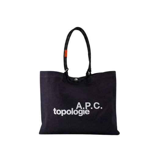 A.P.C. Topologie Shopper Bag - Cotton - Black Black Sporta