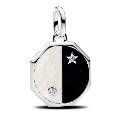 Pandora Anhänger Yin and yang medallion with clear cubic zirconia Sterling silver