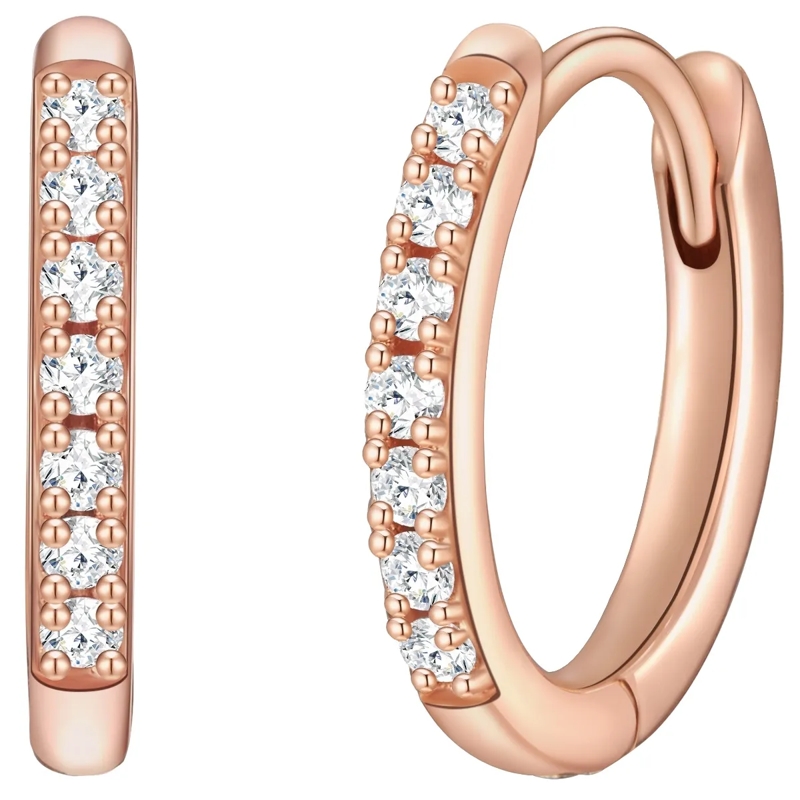 Glanzstücke München Ohrhänger Sterling Silber Creolen Zirkonia rosegold