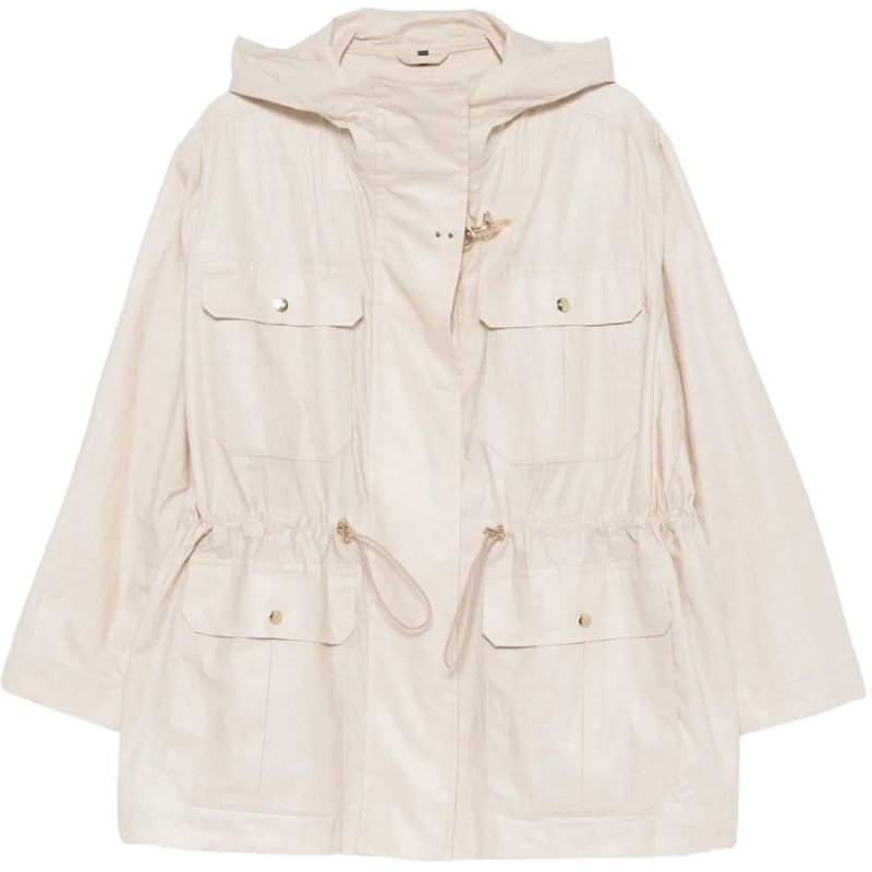 Fay Parka Coats White weiß