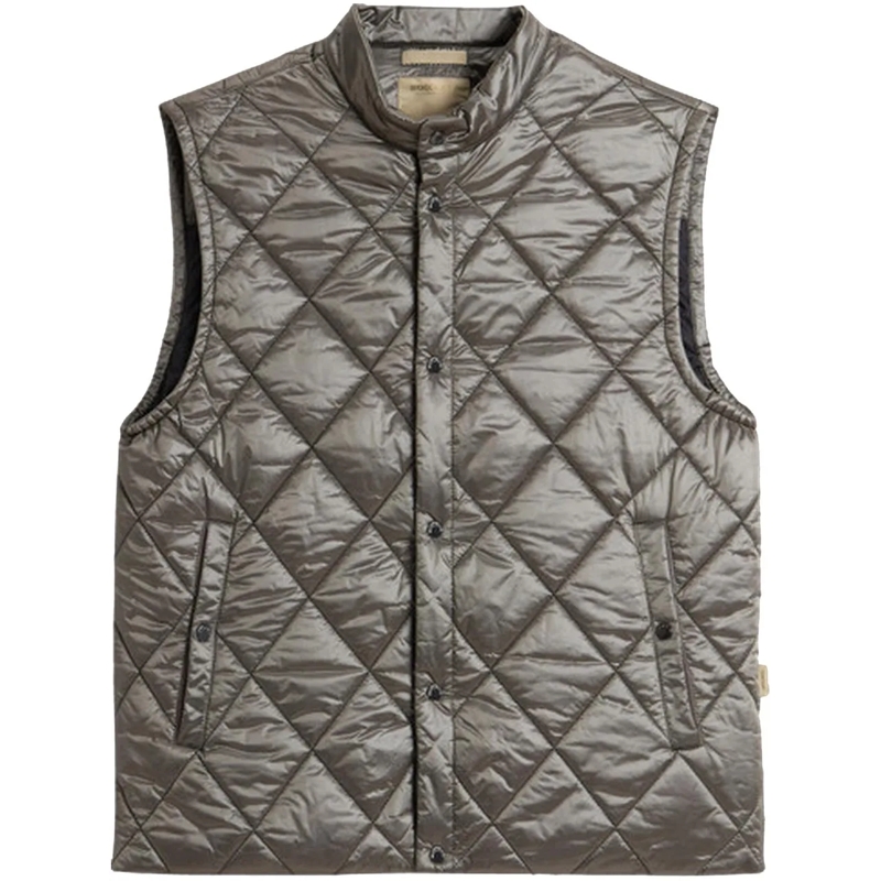 Woolrich Daunenjacke Heren Black Yarn Nylon Vest Grijs grau