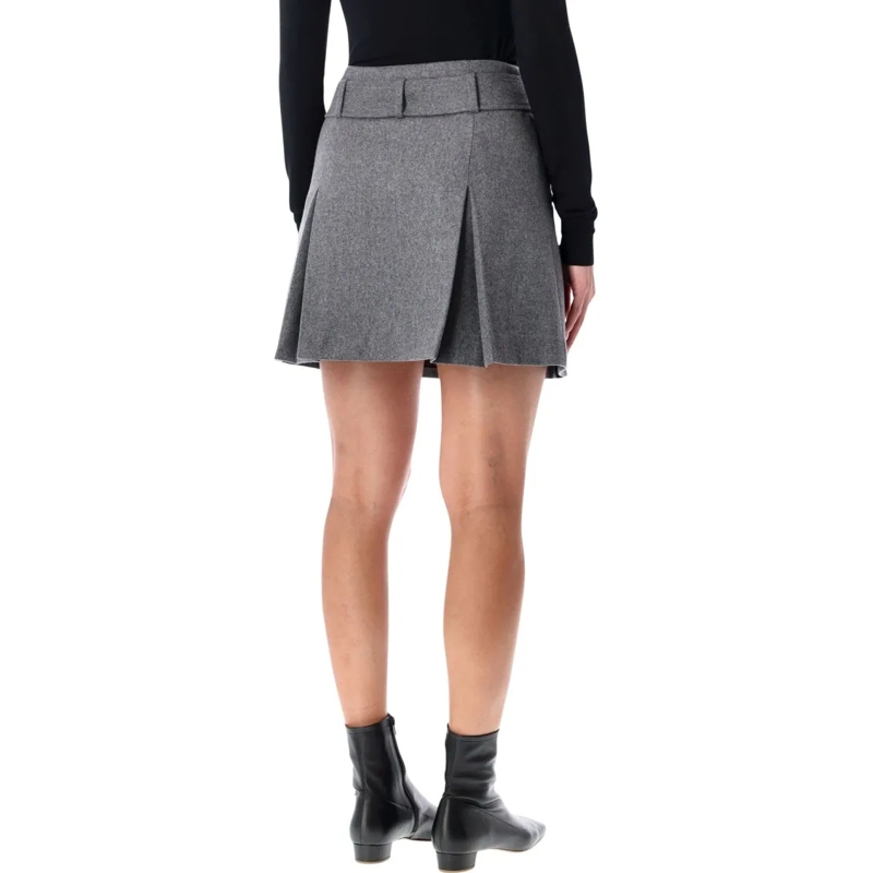 A.P.C. Minirok Cecile Wool Mini Skirt Grey