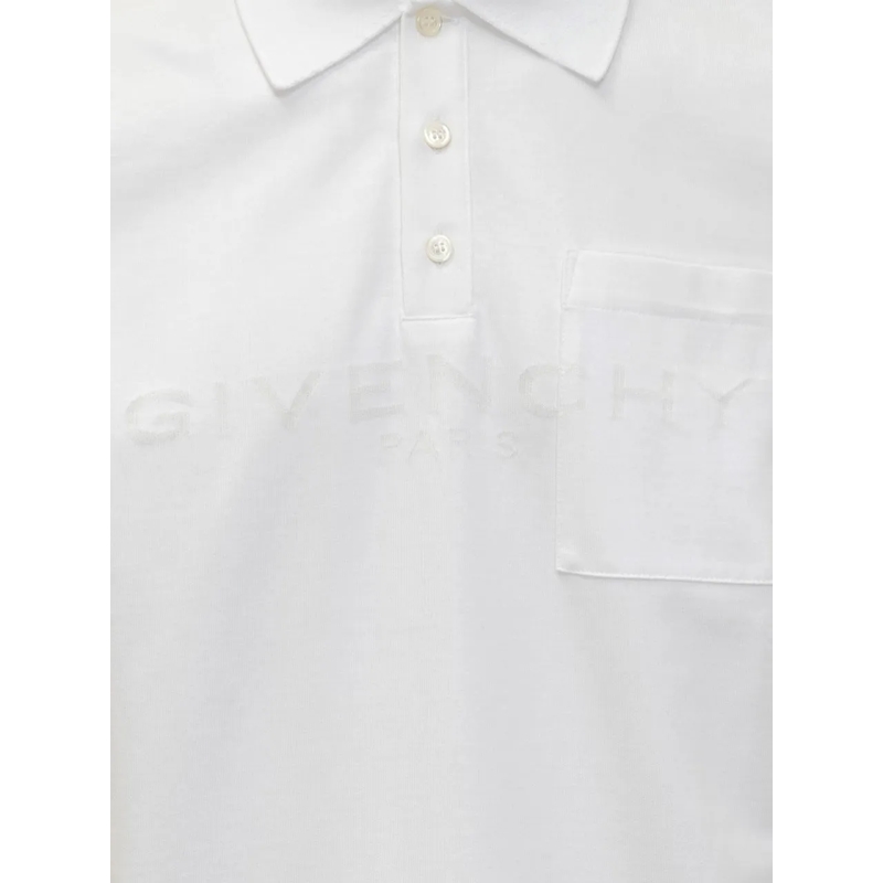 Givenchy Polo Polo Cotone Logo Tonale weiß(Image 3)