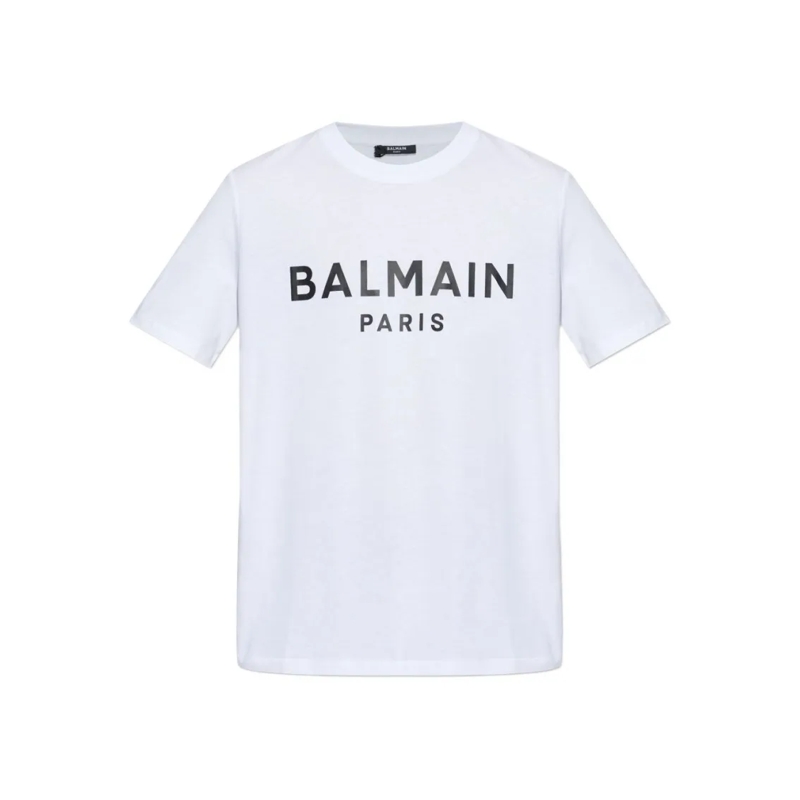 Balmain T-Shirt Classic White Silk White