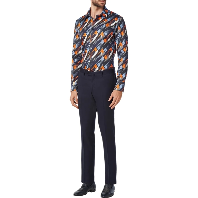 BILLIONAIRE Hemd Hemd Slim Fit Racing dunkel-blau(Image 3)