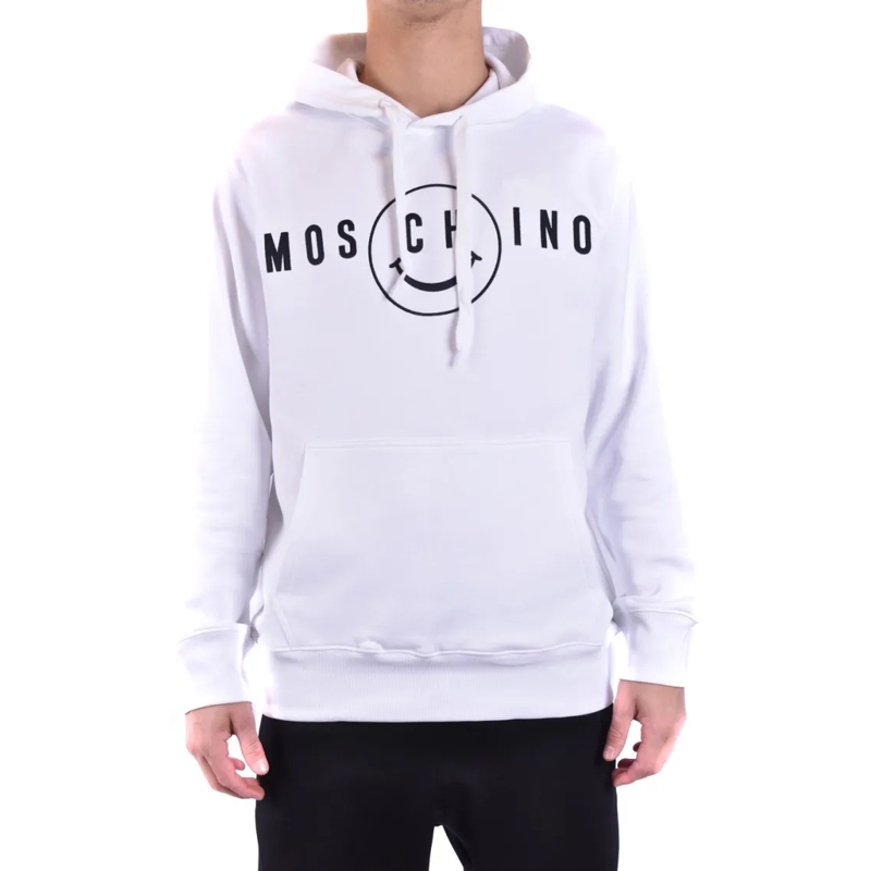 Moschino  Graphic Logo Hoodie With Adjustable Drawstrings Purple