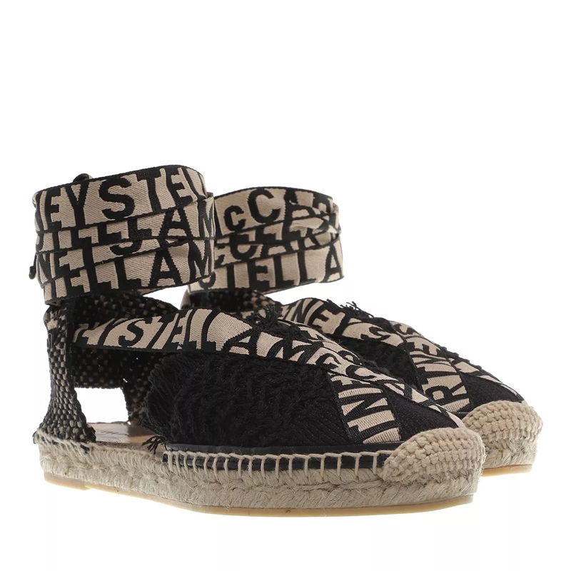 Stella McCartney Espadrilles Gaia Macrame Espadrilles Black/Beige
