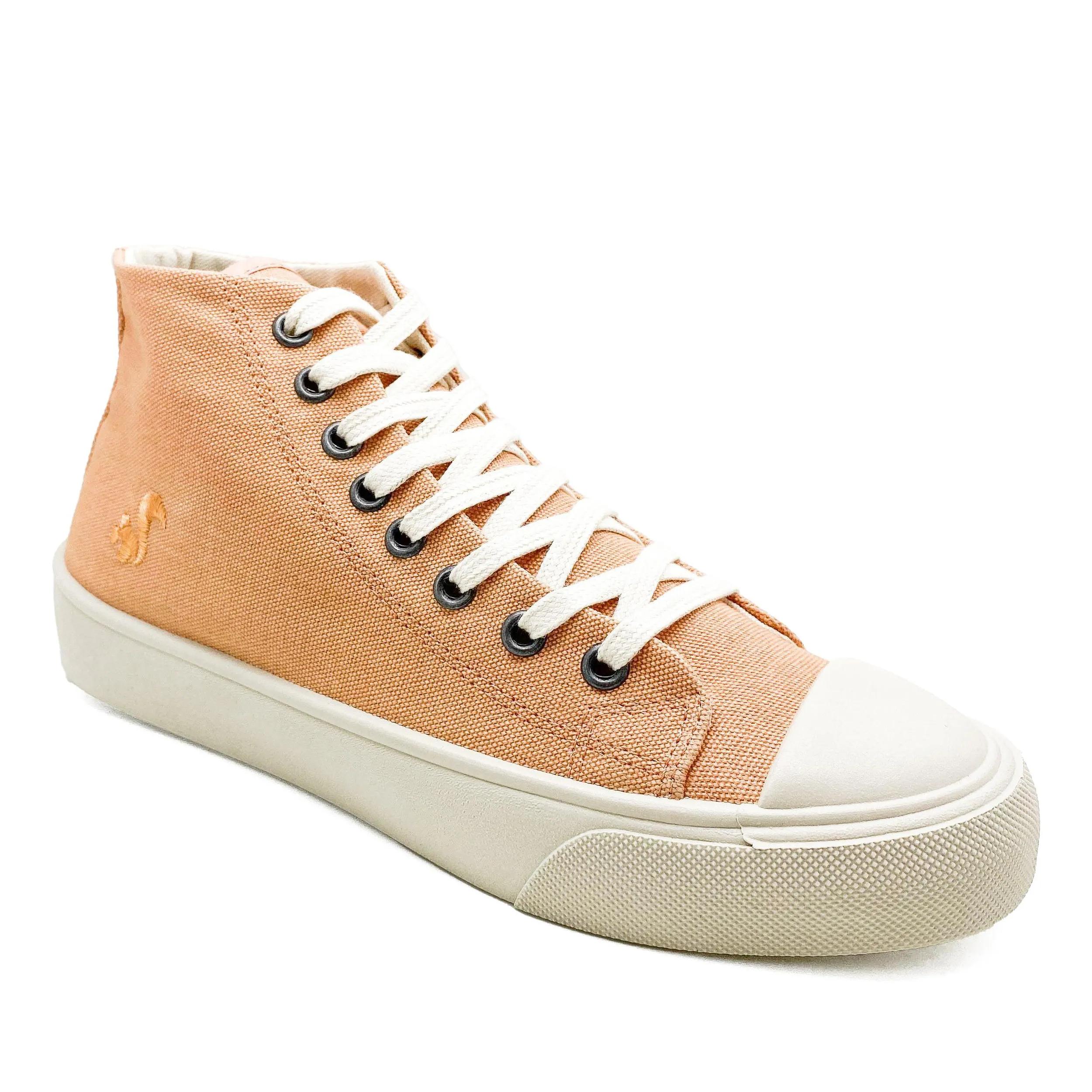 thies Sneakers - thies ® Natural Dye Cup Hi Sneaker vegan apricot ( - Gr. 36 (EU) - in Orange - für Damen