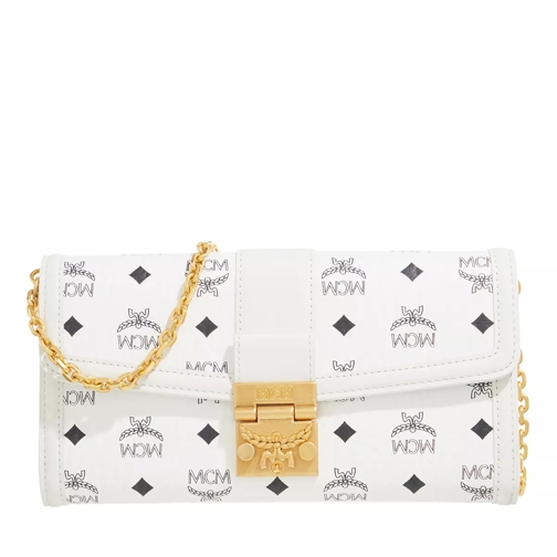 MCM Tracy Vi Woc Large White Wallet On A Chain