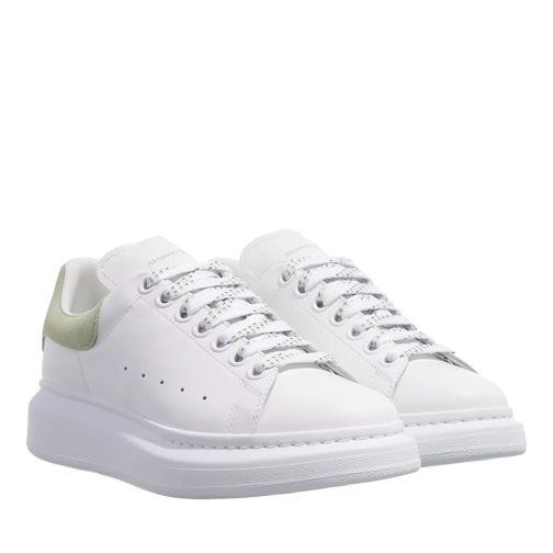 Alexander McQueen Larry Sneakers White/ Light Green lage-top sneaker