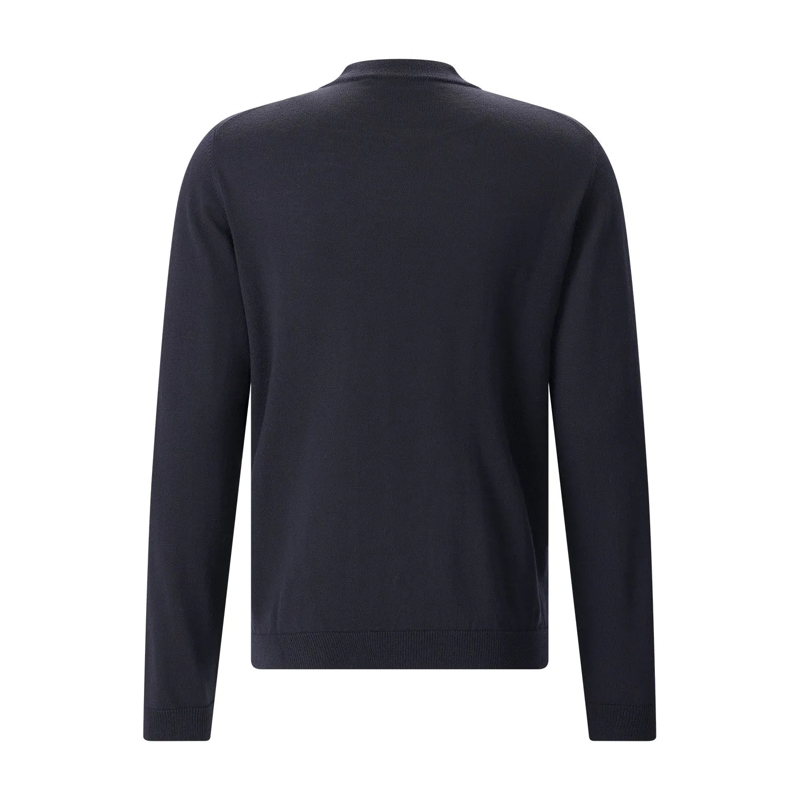 Roberto Collina Pull Longsleeve aus Merinowolle dunkelblau(Image 5)