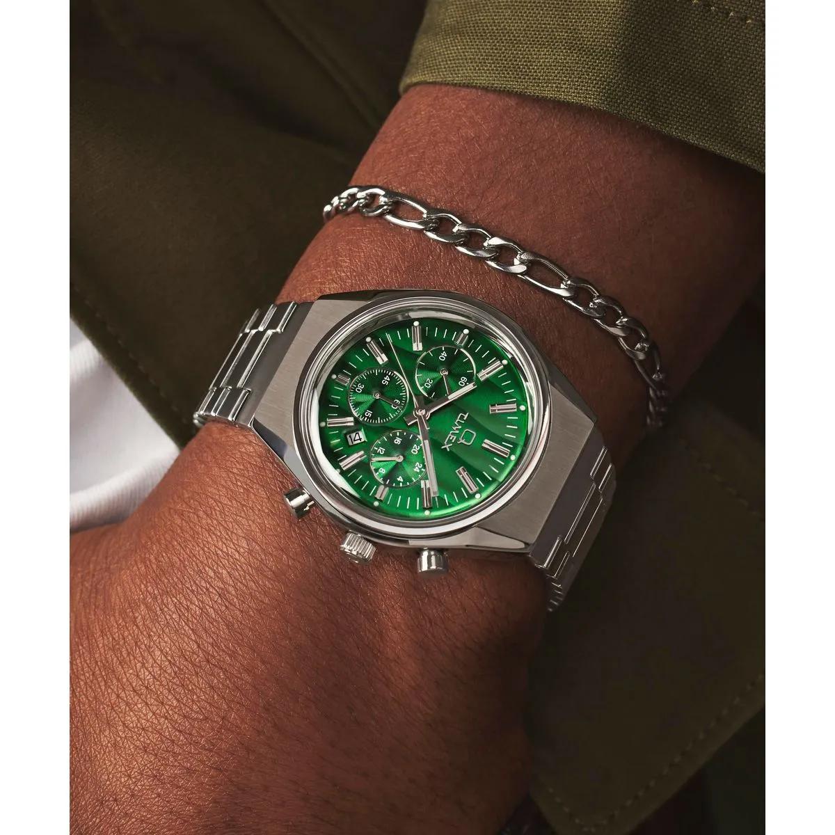 Thumbnail - Timex Uhren - Quartz Analog Chronograph Q Timex® Falcon Eye Chro - Gr. unisize - in Silber - für Damen