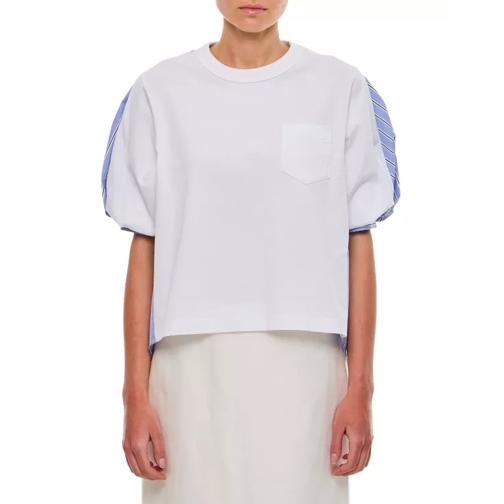 Sacai Cotton Poplin X Cotton Jersey T-Shirt White 