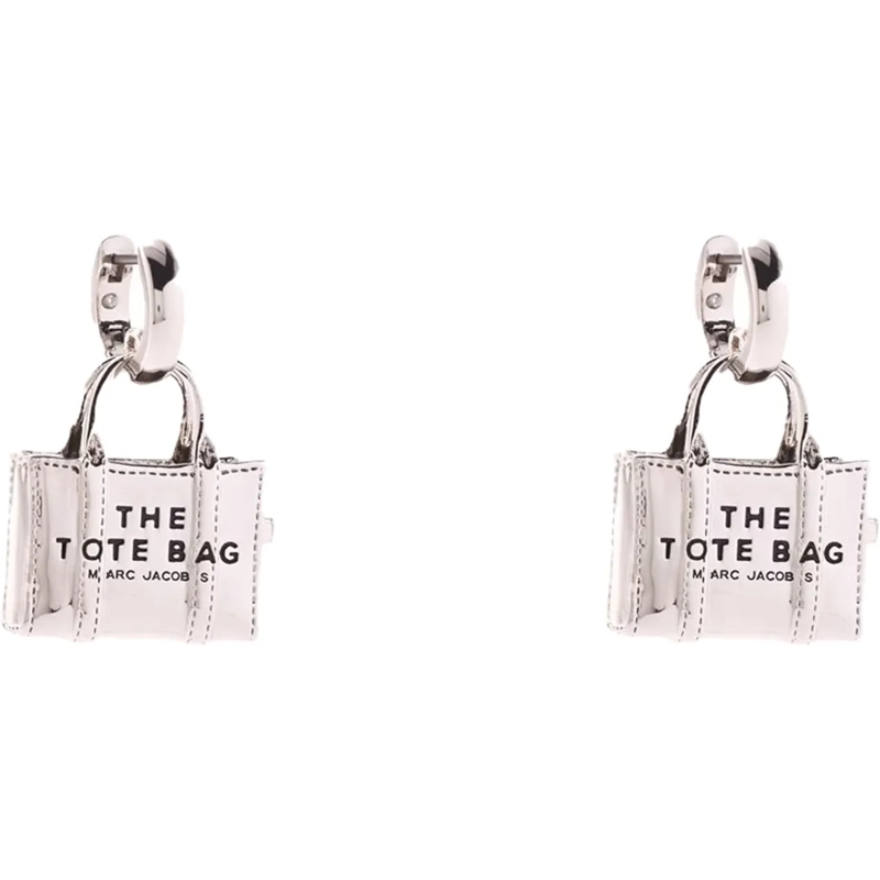 Marc Jacobs Ring The Tote Bag Logo Earrings silber