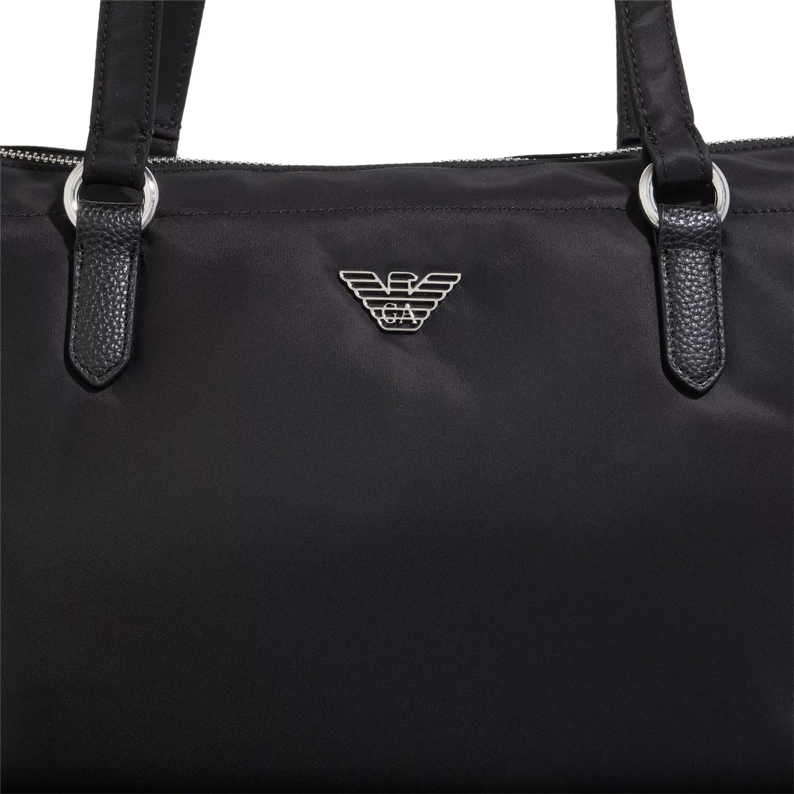 Emporio Armani Shoppers Shopping Nylon Riciclato in zwart