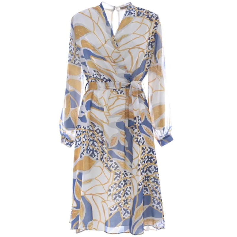 Kocca Midi-jurk Loose-Fitting Wrap Dress White